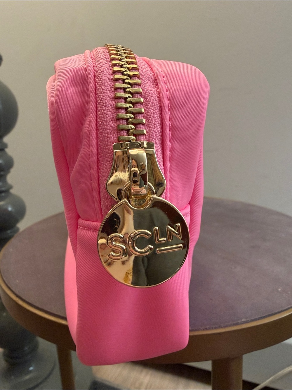 Stoney Clover Lane Pink 'TECH' Small Cosmetic Pouch - Picture 2 of 4